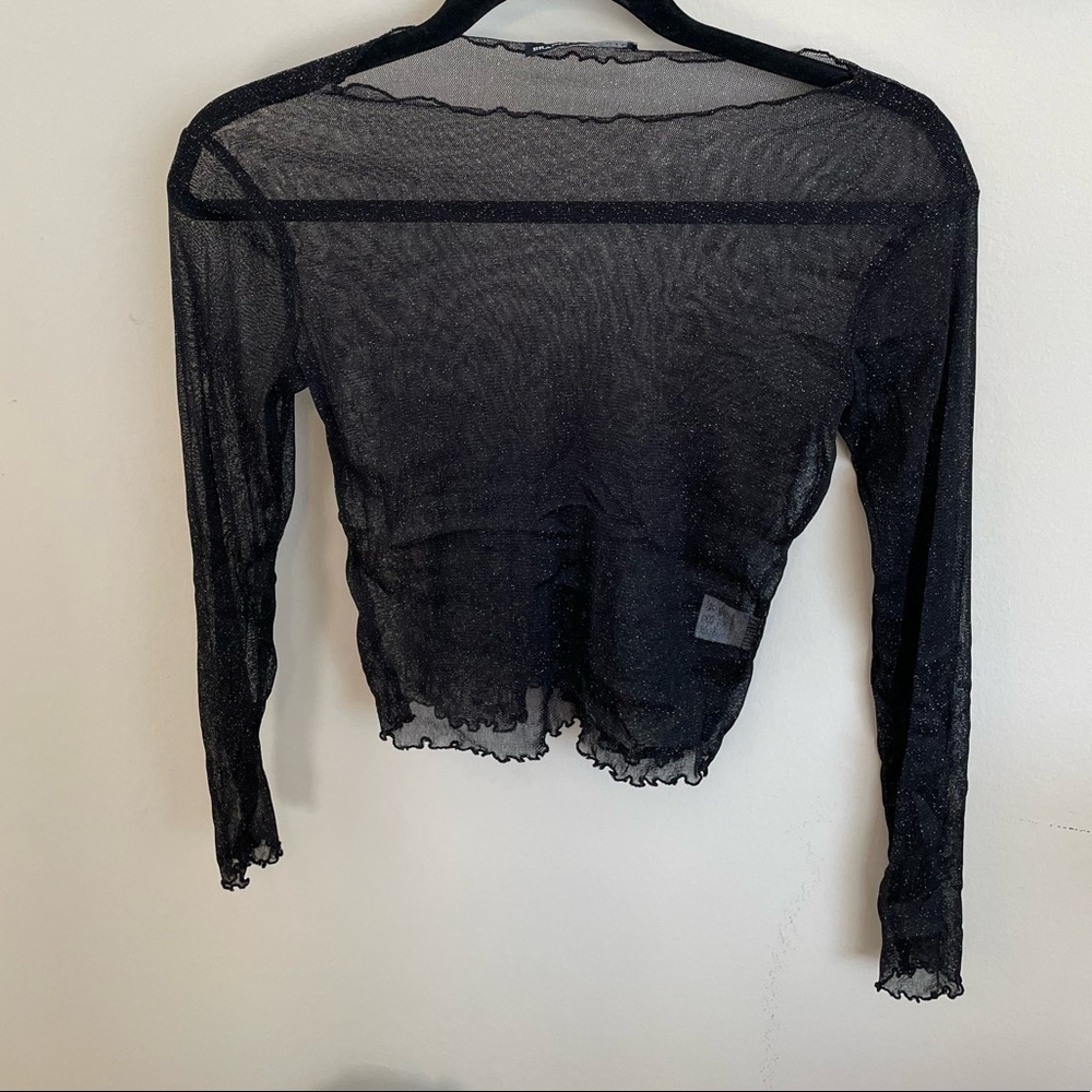Sheer Black Sparkle Top